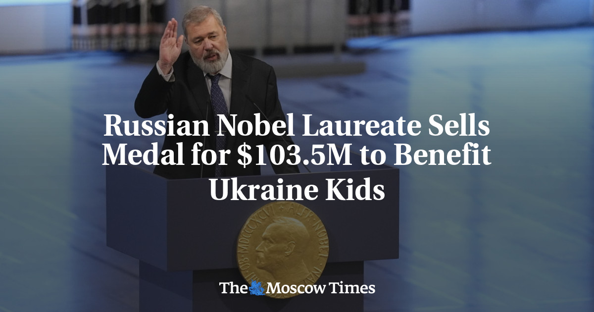 Peraih Nobel Rusia menjual medali seharga 3,5 juta untuk menguntungkan anak-anak Ukraina