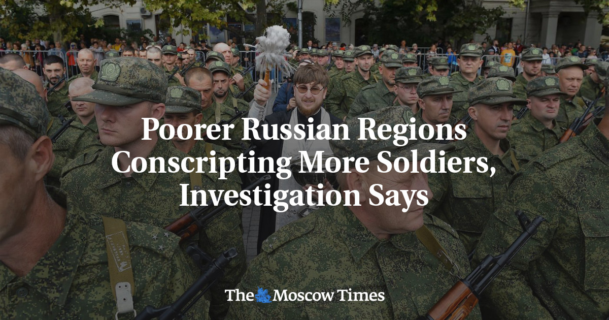 По данным опроса, более бедные регионы России набирают больше солдат