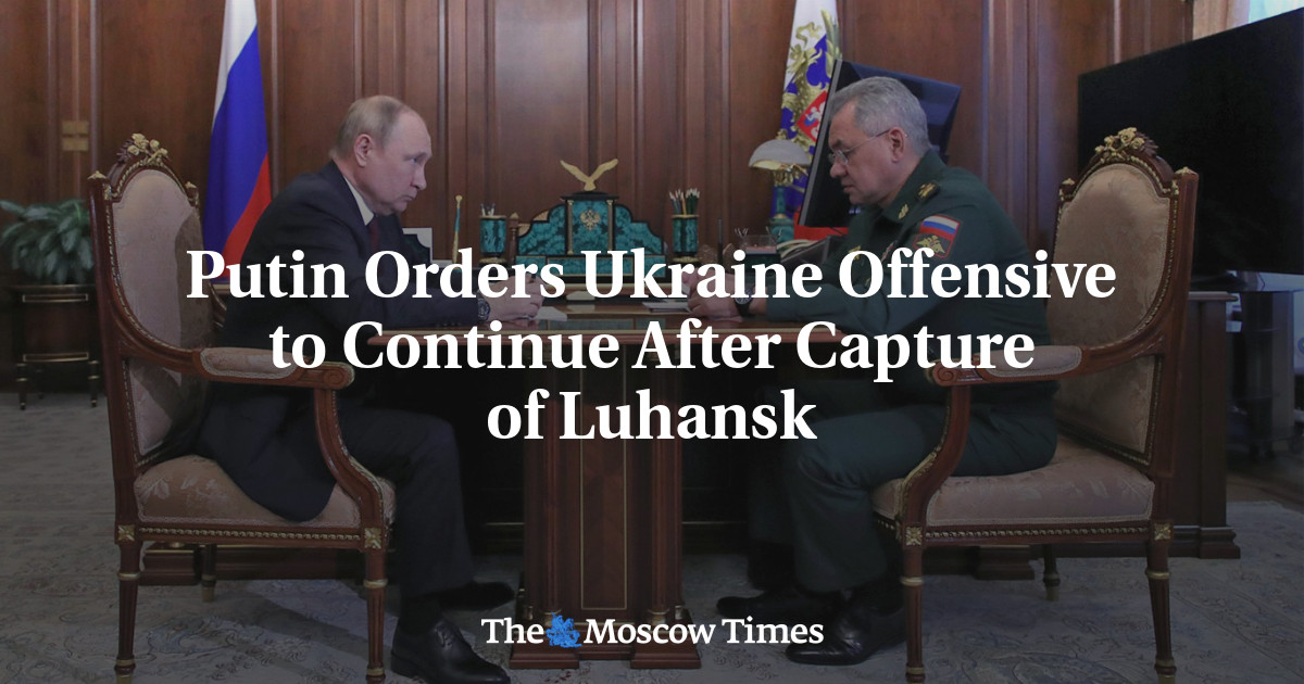 Путин приказал продолжить наступление Украины после взятия Луганска