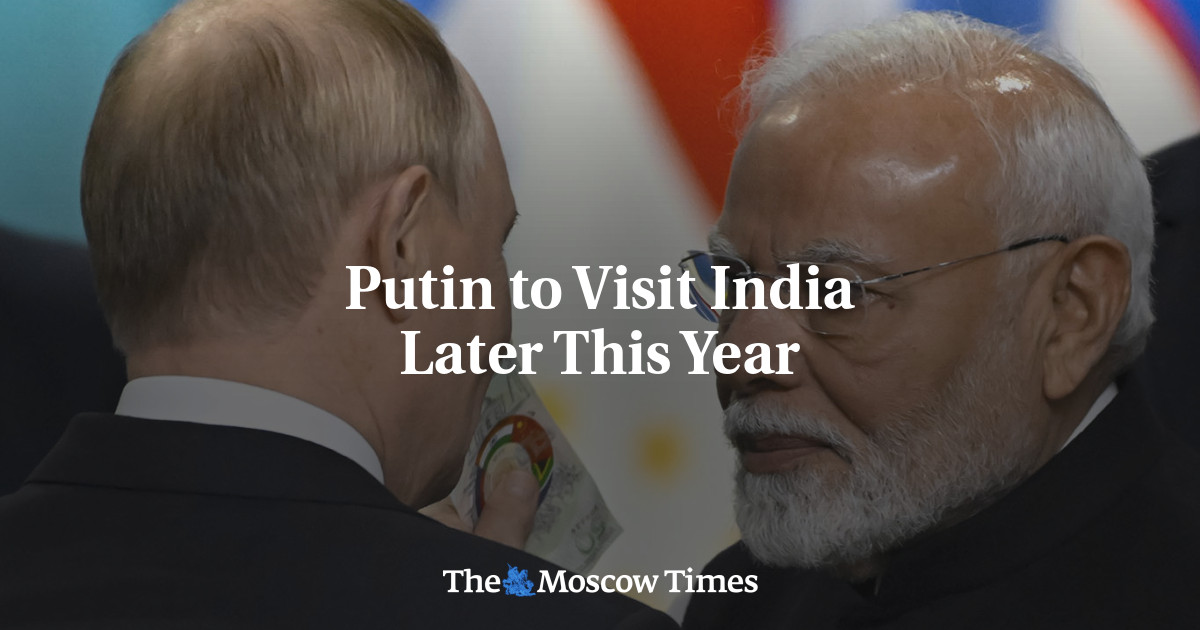 Putin to Visit India Later This Year