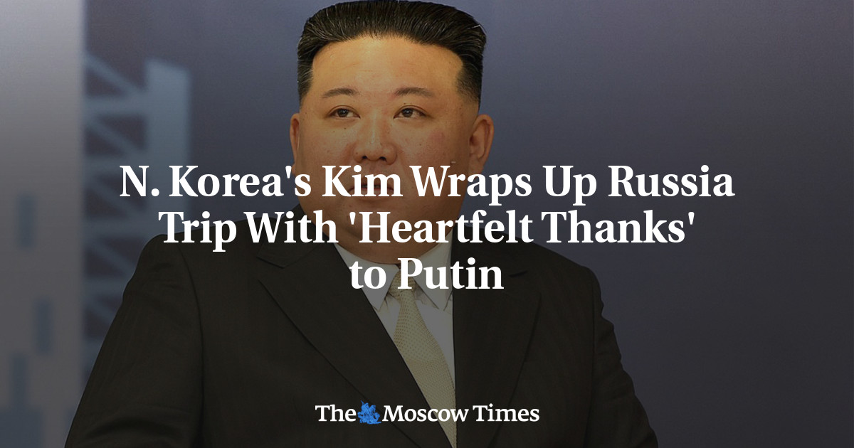 N. Korea’s Kim Concludes Russia Trip With Gratitude Towards Putin