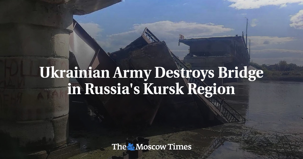 Ukrainian Army Destroys Bridge in Russia's Kursk Region