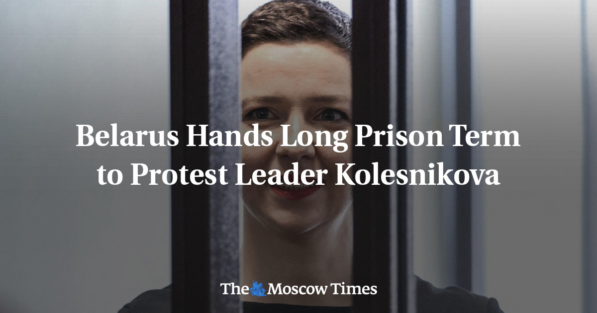 Belarus menjatuhkan hukuman penjara jangka panjang kepada pemimpin protes Kolesnikova