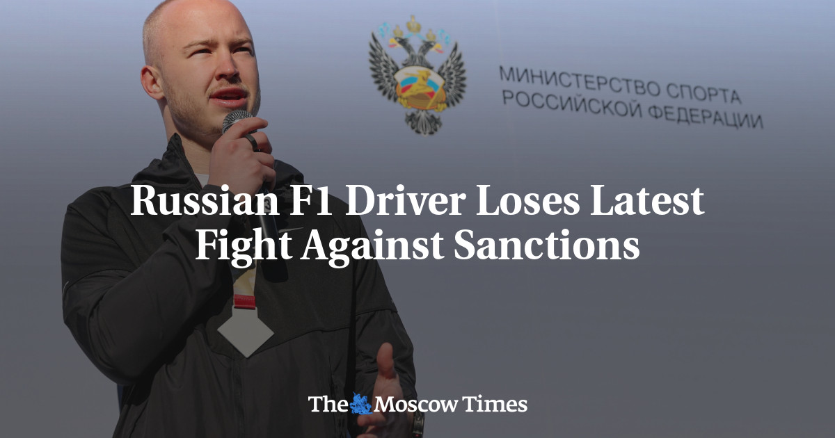 Russian Driver Russian F1 Driver Loses Latest Fight Against Sanctions - The Moscow Times