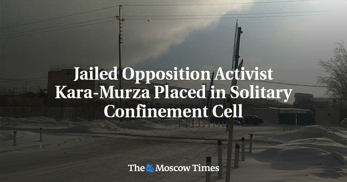 Jailed Opposition Activist Kara-Murza Placed in Solitary Confinement Cell
