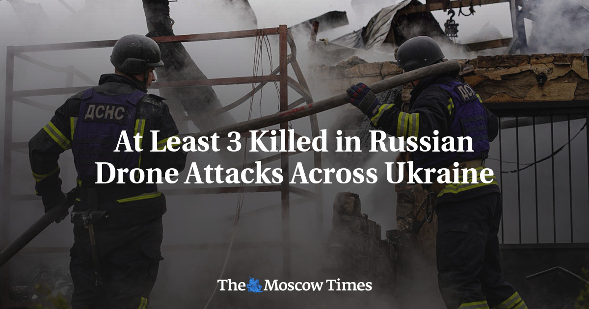 At Least 3 Killed in Russian Drone Attacks Across Ukraine