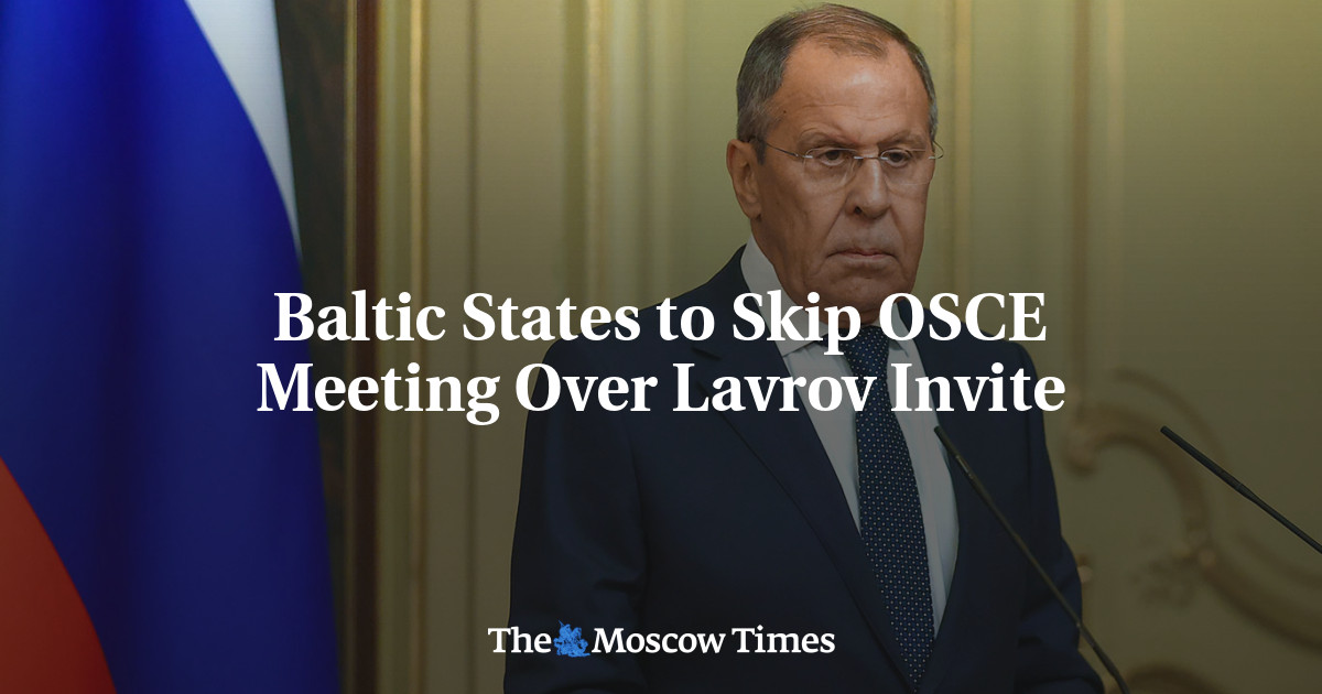 Baltic States to Skip OSCE Meeting Over Lavrov Invite
