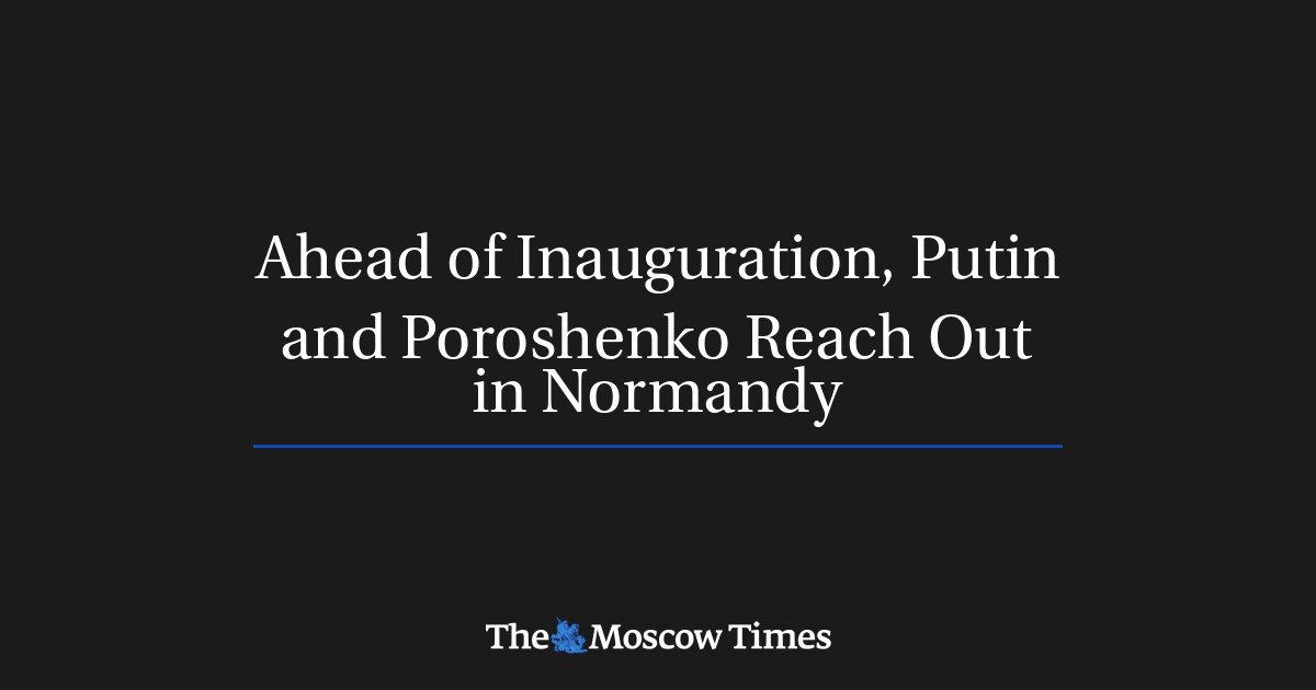 Sebelum pelantikan, Putin dan Poroshenko melakukan pertemuan di Normandia