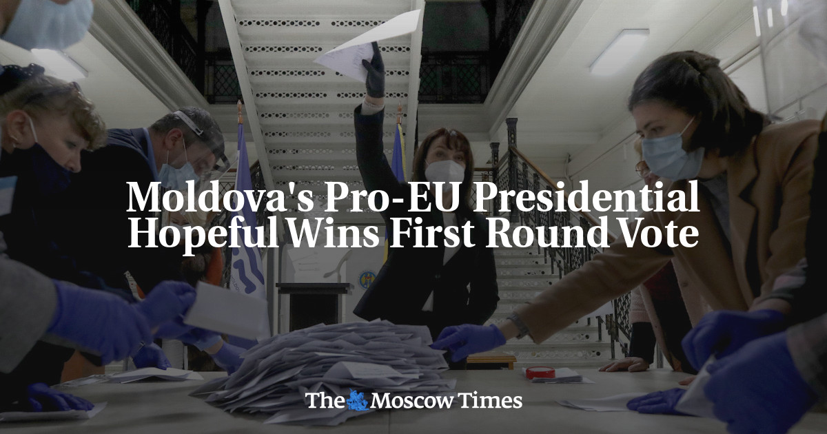 Calon presiden Moldova yang pro-UE memenangkan pemungutan suara putaran pertama