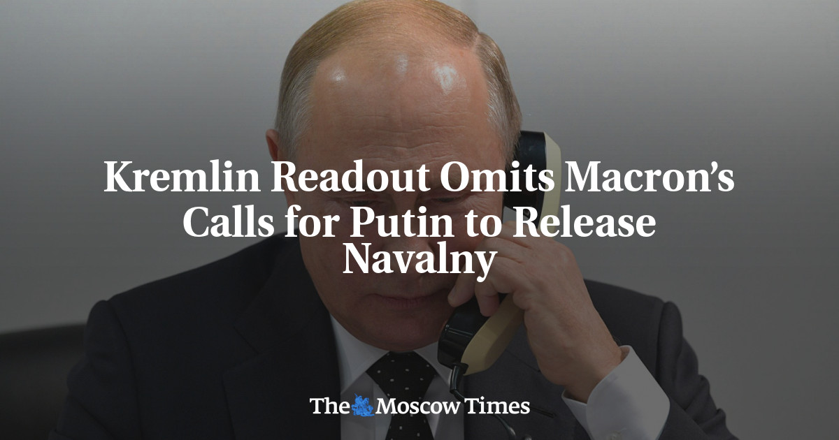 Bacaan Kremlin menghilangkan seruan Macron agar Putin membebaskan Navalny