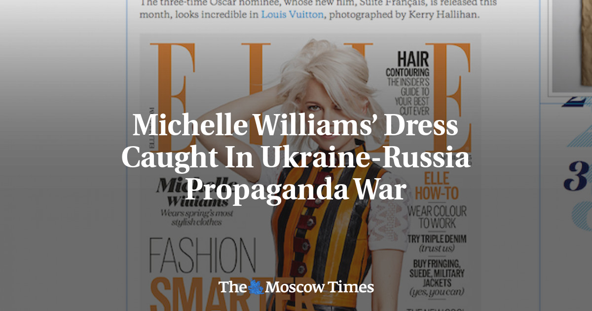 Gaun Michelle Williams terjebak dalam perang propaganda antara Ukraina dan Rusia