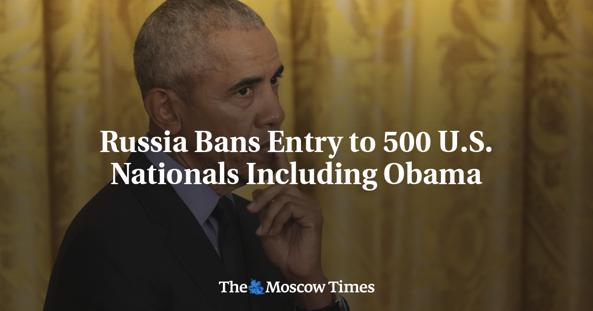 Russia Bans Entry To 500 Us Nationals Including Obama The Moscow Times 5750