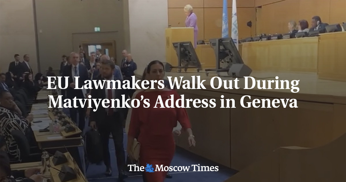 EU Lawmakers Walk Out During Matviyenko’s Address in Geneva