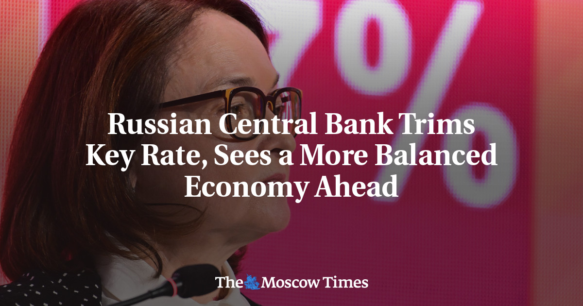 Russian Central Bank Trims Key Rate, Sees a More Balanced Economy Ahead