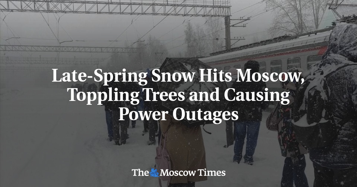 Late-Spring Snow Hits Moscow, Toppling Trees and Causing Power Outages