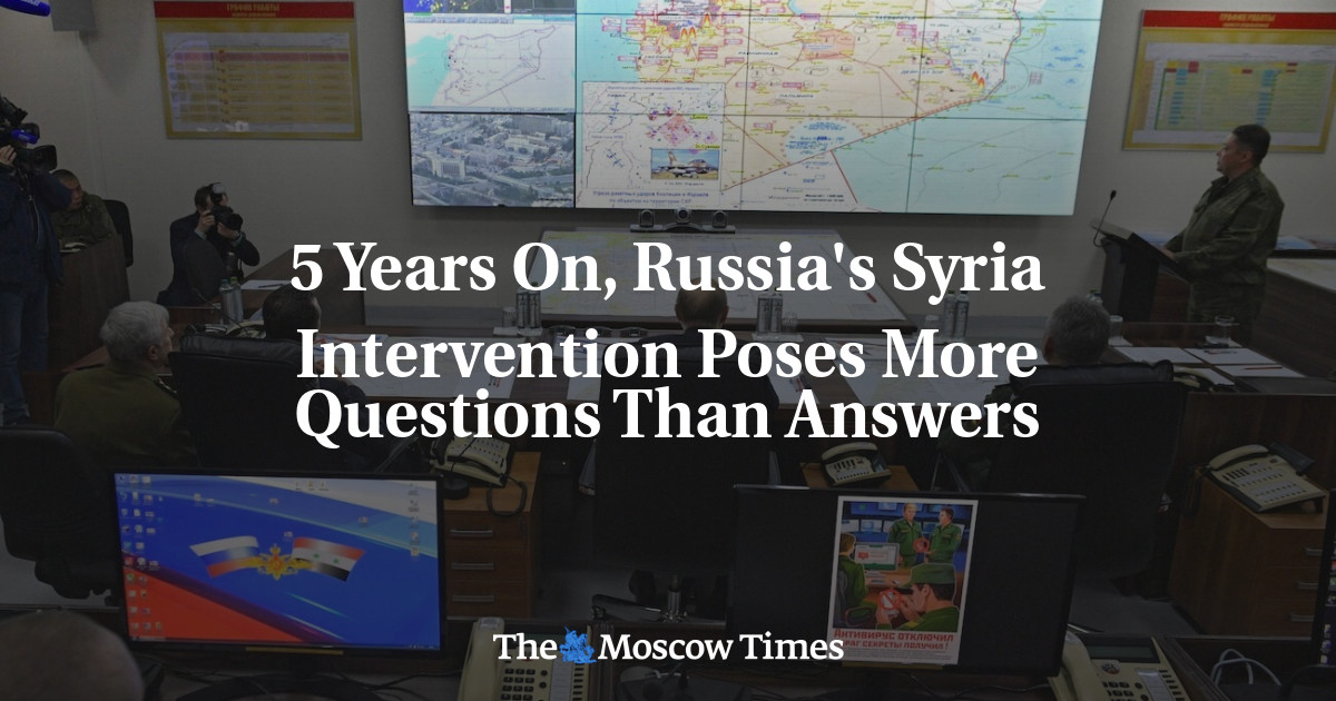 5 Years On, Russia's Syria Intervention Poses More Questions Than ...