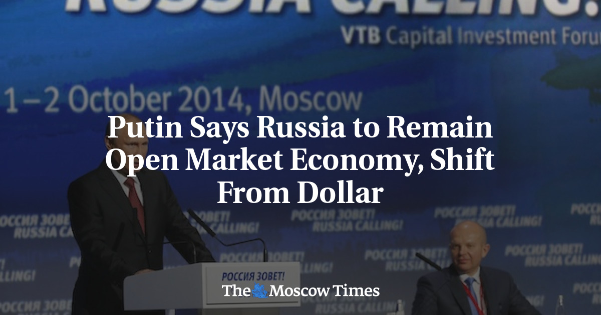 Putin Says Russia to Remain Open Market Economy, Shift From Dollar