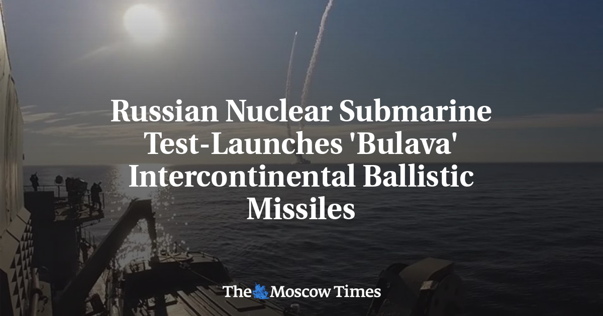 Russian Nuclear Submarine Test-launches 'bulava' Intercontinental 