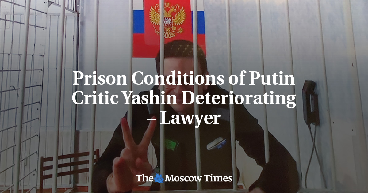 Prison Conditions of Putin Critic Yashin Deteriorating – Lawyer