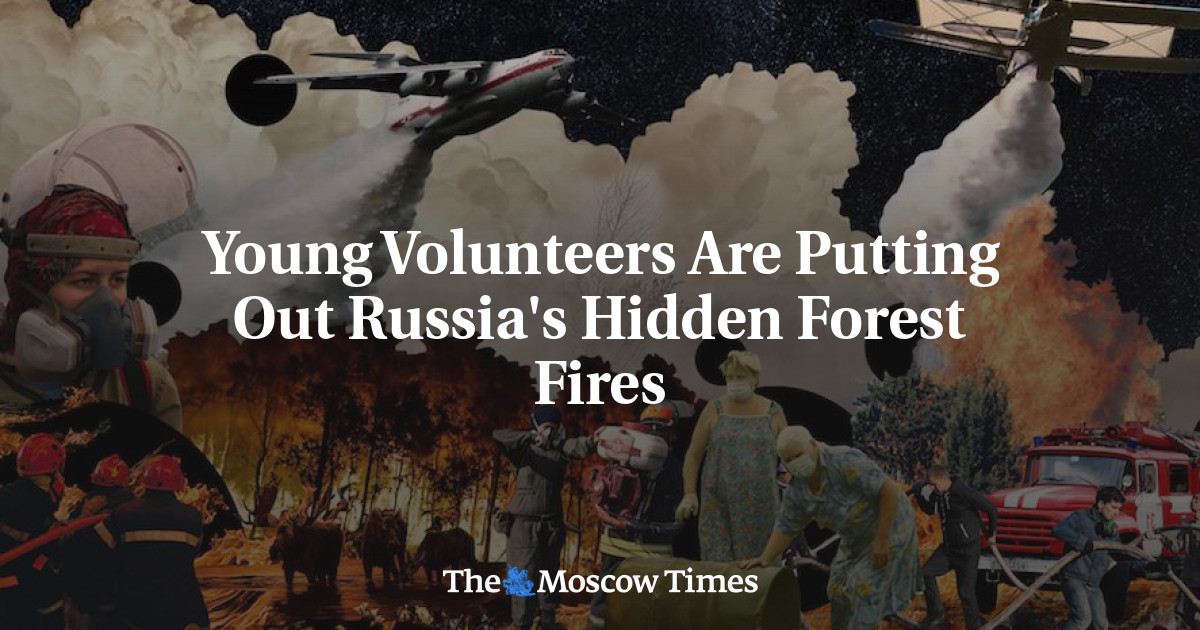 Relawan muda memadamkan kebakaran hutan tersembunyi Rusia