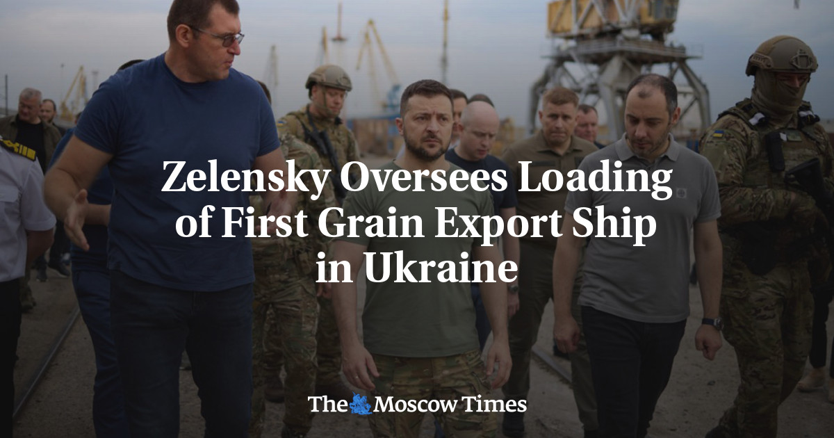 Зеленский проконтролировал загрузку первого в Украине судна для экспорта зерна