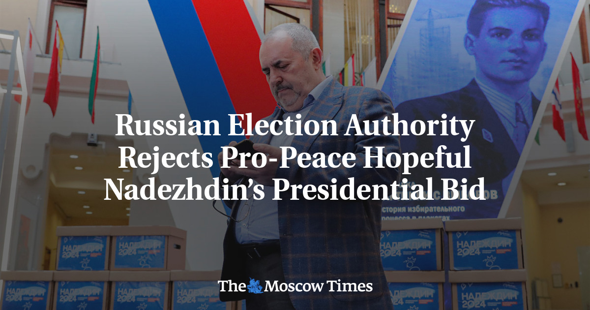 Избирком России отклонил кандидатуру сторонника мира Надештина в президенты