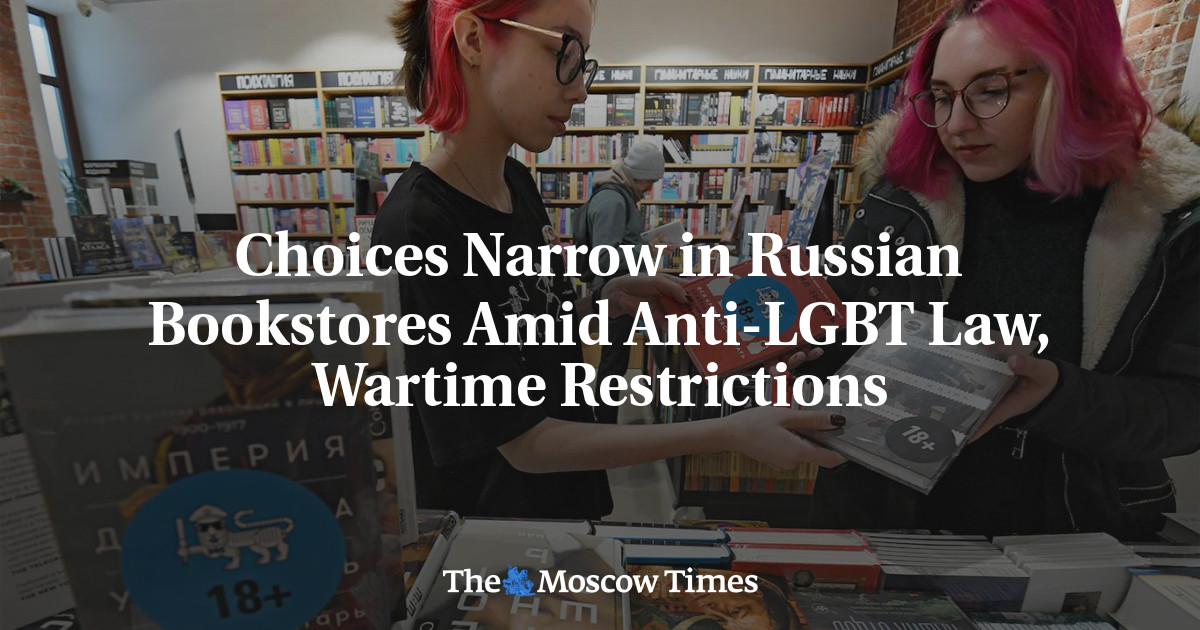 Выбор в российских книжных магазинах сокращается из-за анти-ЛГБТ-закона и ограничений военного времени