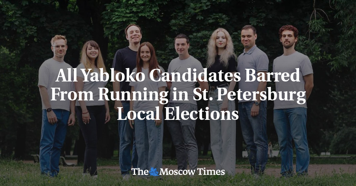 All Yabloko Candidates Barred From Running in St. Petersburg Local Elections