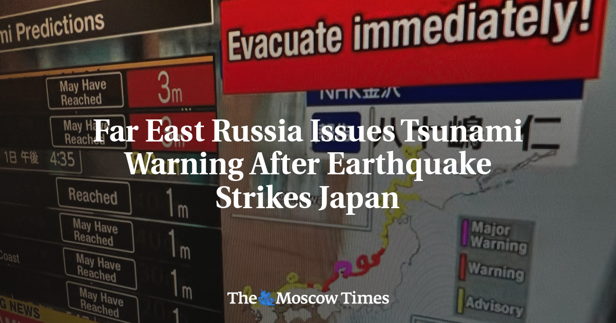 Far East Russia Issues Tsunami Warning After Earthquake Strikes Japan