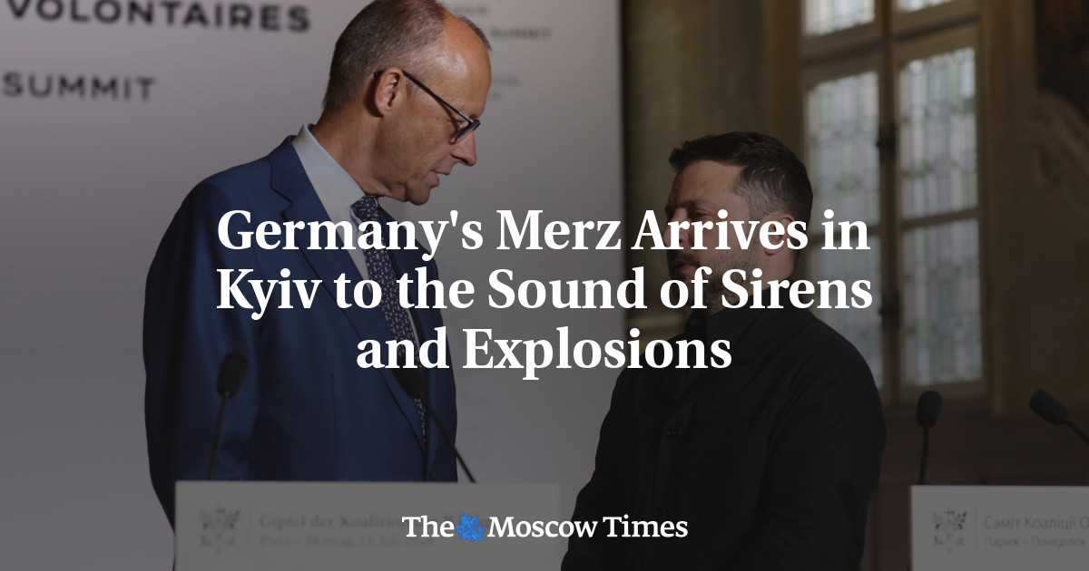 Germany's Merz Arrives in Kyiv to the Sound of Sirens and Explosions