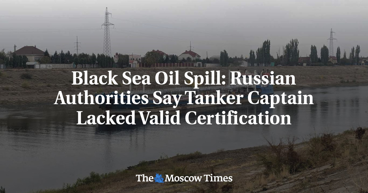 Black Sea Oil Spill: Russian Authorities Say Tanker Captain Lacked ...