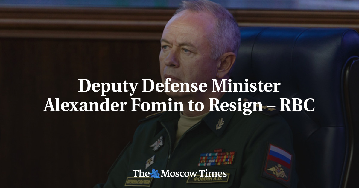Deputy Defense Minister Alexander Fomin to Resign – RBC