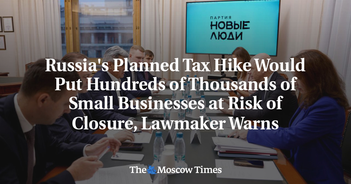 Russia's Planned Tax Hike Would Put Hundreds of Thousands of Small Businesses at Risk of Closure, Lawmaker Warns