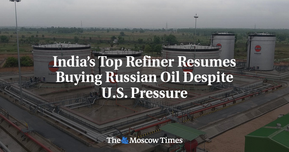 India’s Top Refiner Resumes Buying Russian Oil Despite U.S. Pressure