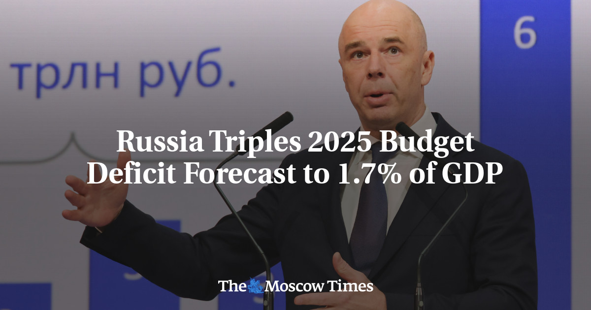 Russia Triples 2025 Budget Deficit Forecast to 1.7% of GDP