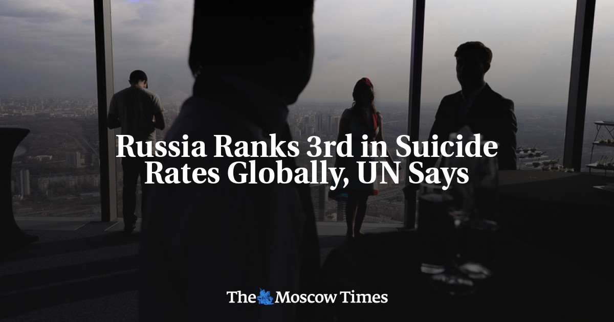 Russia Ranks 3rd in Suicide Rates Globally, UN Says The Moscow Times