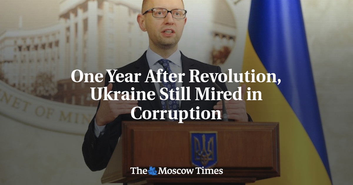 Satu tahun setelah revolusi, Ukraina masih terperosok dalam korupsi