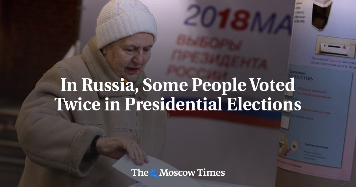 Di Rusia, beberapa orang memilih dua kali dalam pemilihan presiden