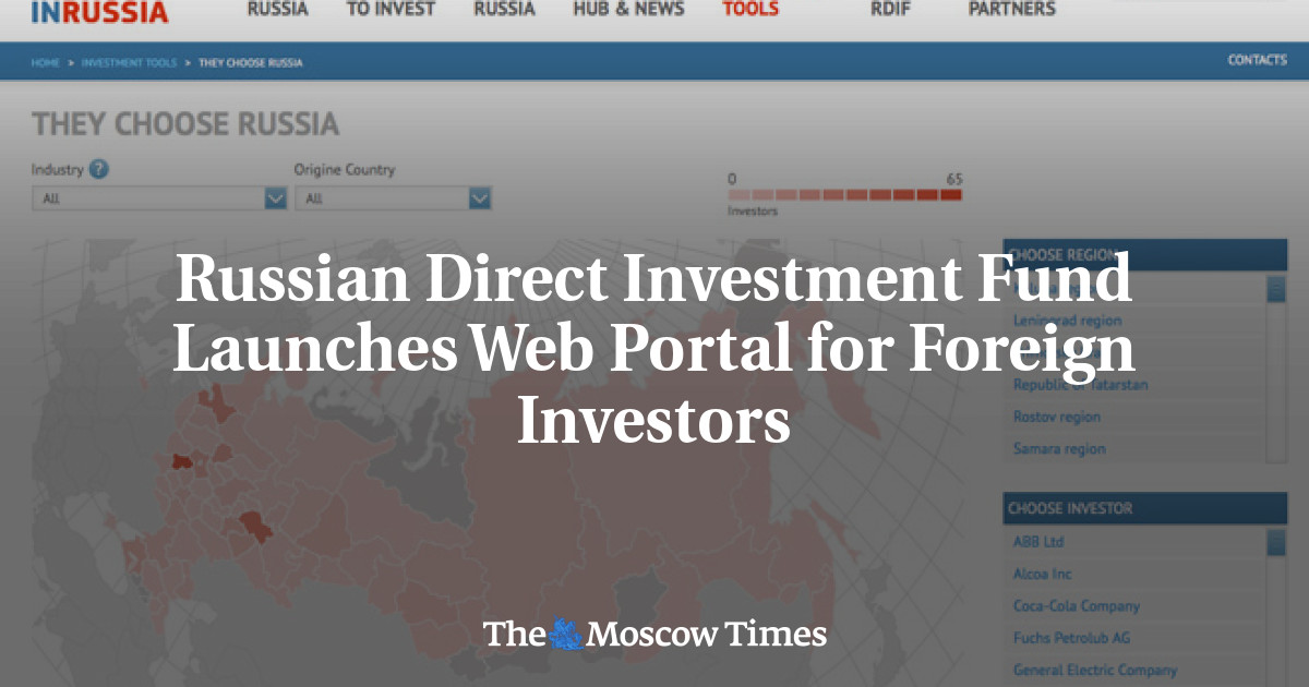 Dana Investasi Langsung Rusia meluncurkan portal web untuk investor asing