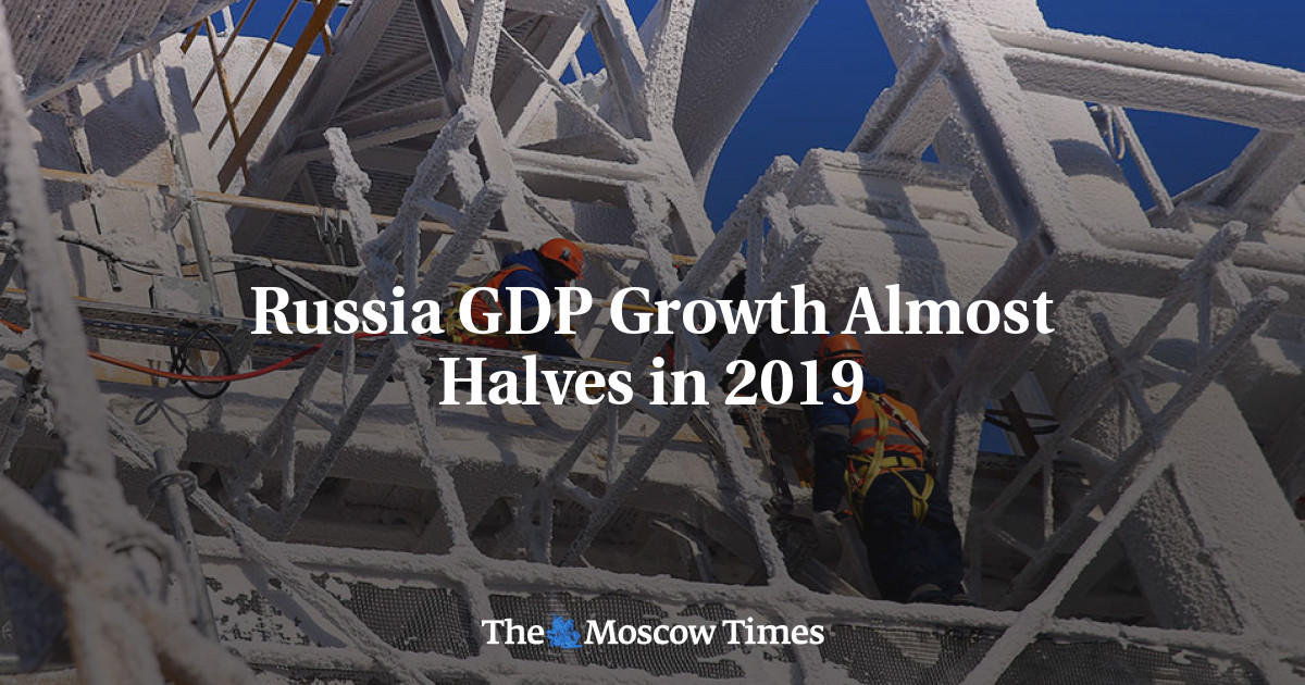 Pertumbuhan PDB Rusia hampir setengahnya pada tahun 2019