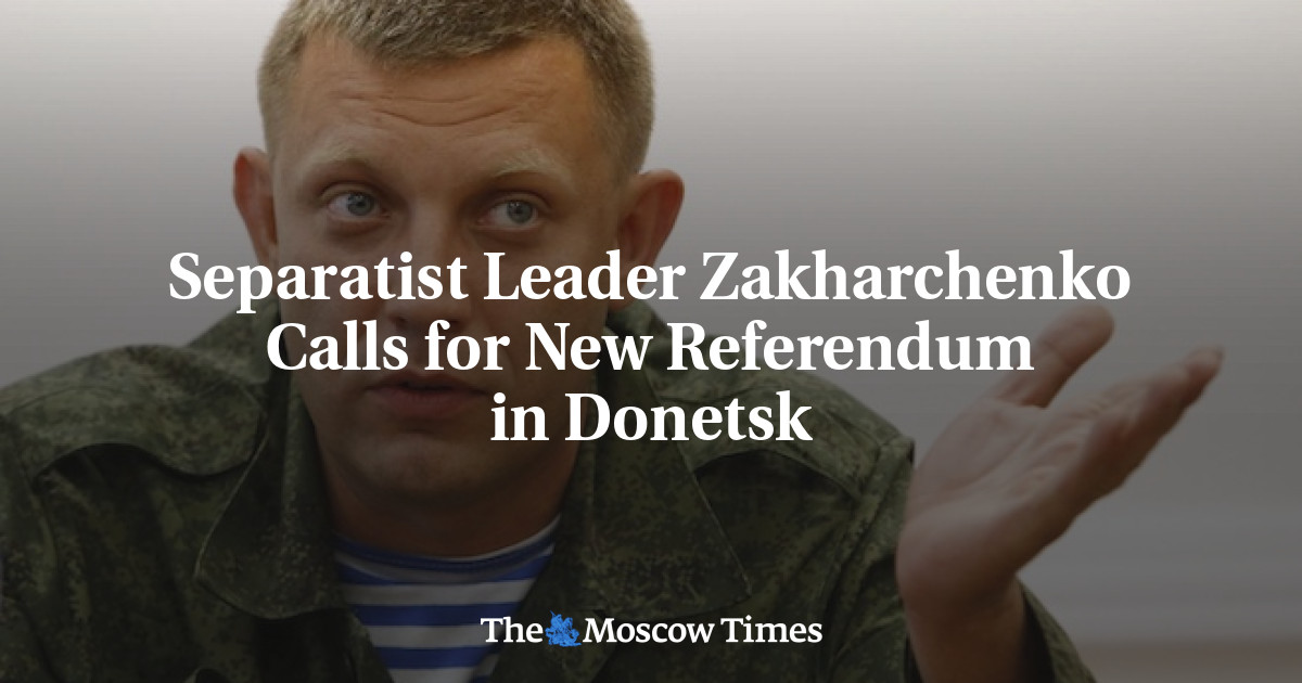 Separatist Leader Zakharchenko Calls for New Referendum in Donetsk