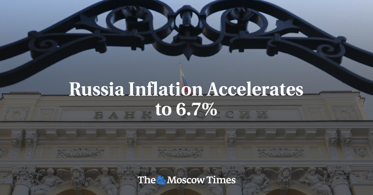 Инфлацията в Русия се ускорява до 6,7%