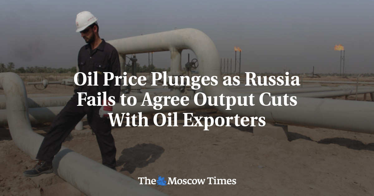 Oil Price Plunges as Russia Fails to Agree Output Cuts With Oil Exporters