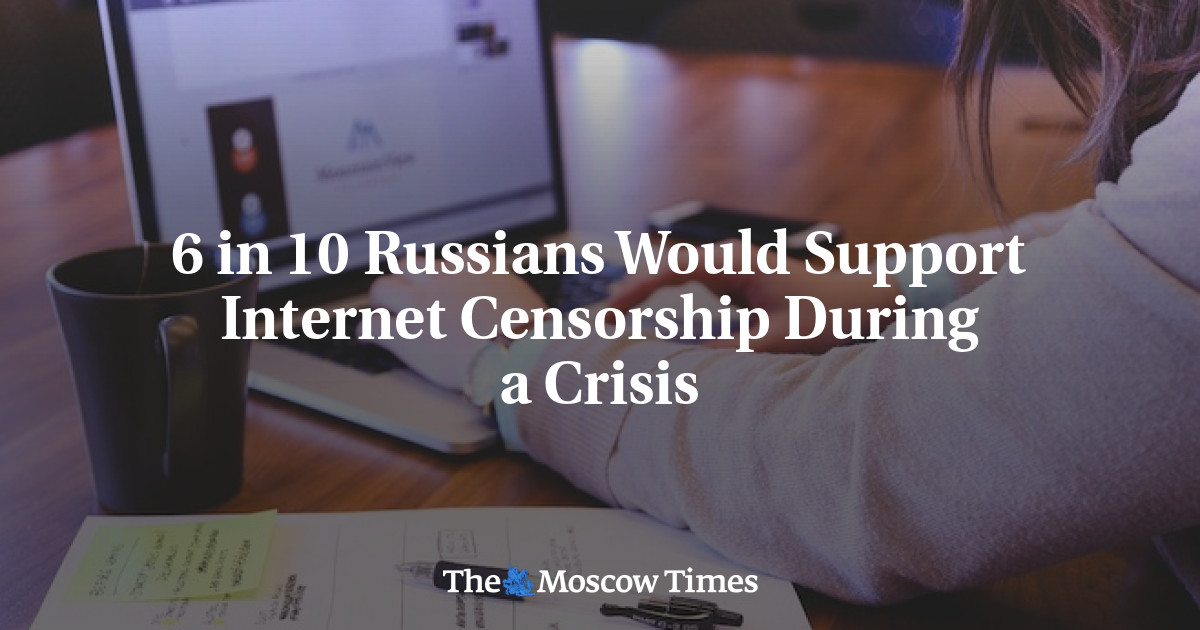 6 dari 10 orang Rusia akan mendukung sensor internet selama krisis