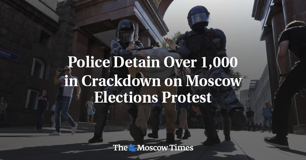Polisi menahan lebih dari 1.000 orang dalam tindakan keras terhadap protes pemilu Moskow