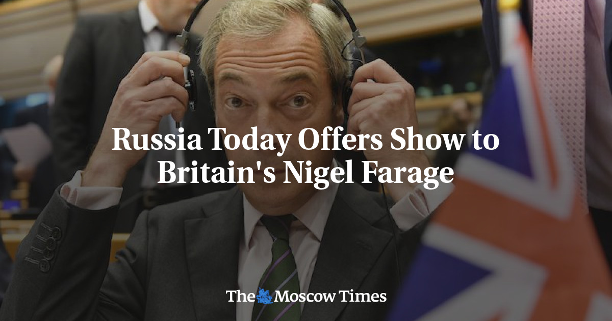 Russia Today Offers Show To Britain's Nigel Farage