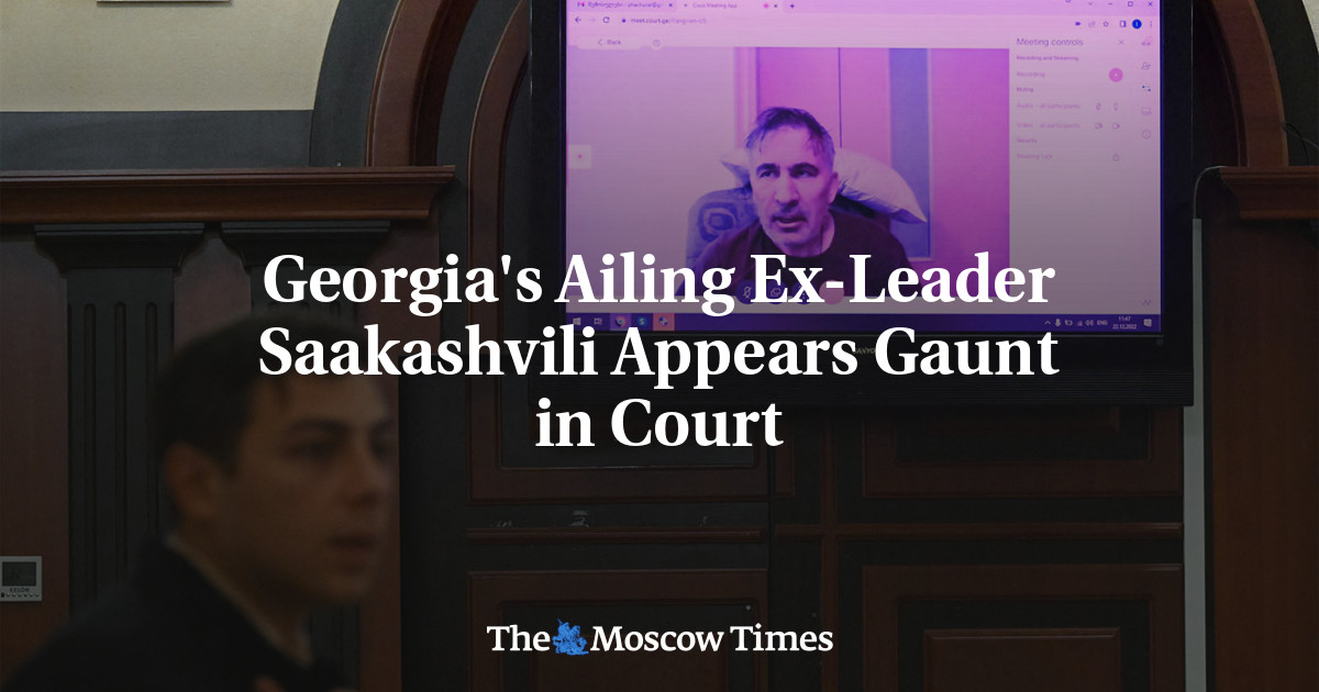 Mantan pemimpin Georgia yang sakit, Saakashvili, tampak kurus di pengadilan