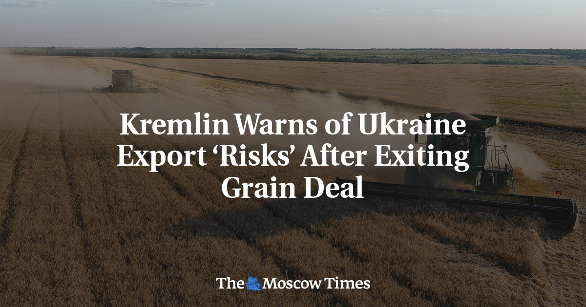 Kremlin Warns of Ukraine Export ‘Risks’ After Exiting Grain Deal - The ...