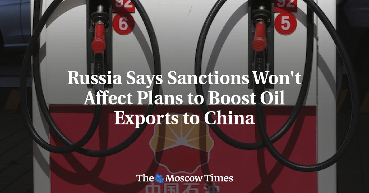 Russia Says Sanctions Won't Affect Plans To Boost Oil Exports To China