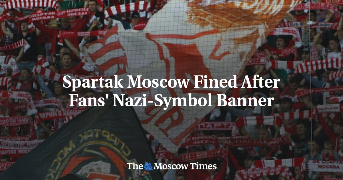 FC Spartak Moscow Pinned Flag from Corners, Isolated with